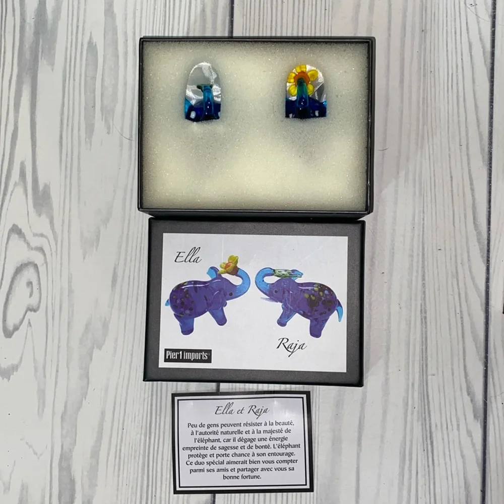 Pier 1 Imports Glass Elephants